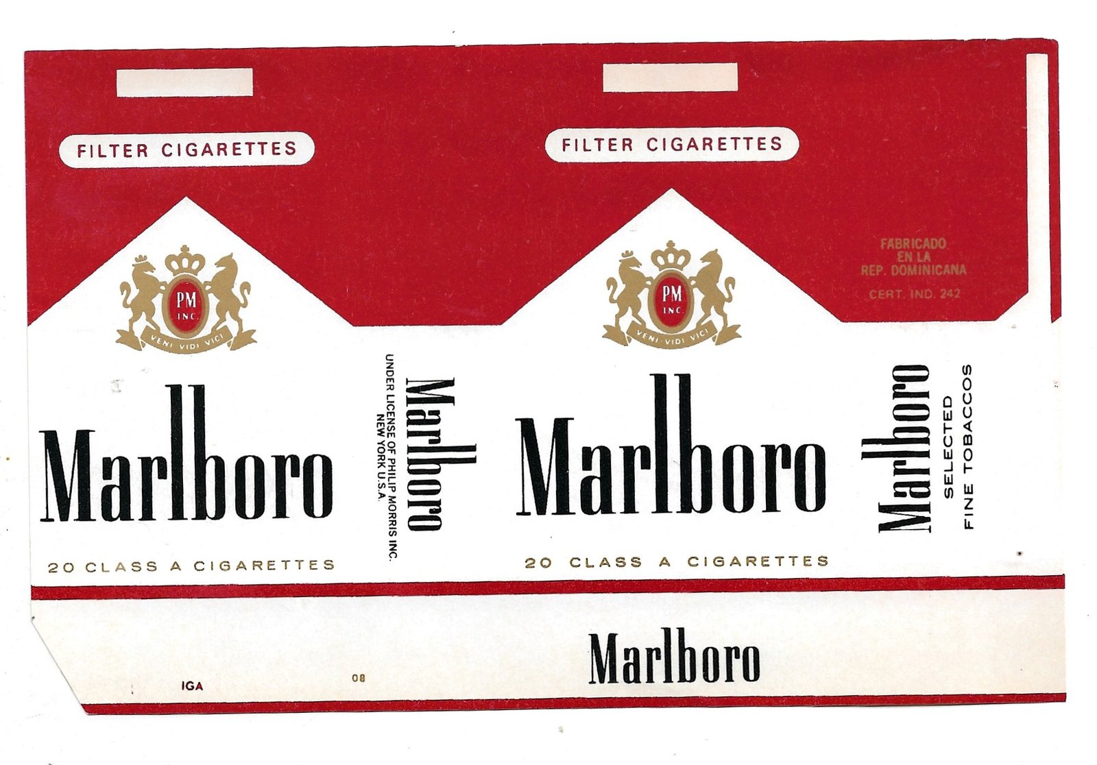 MARQUILLA MALBORO 20 CIGARRILLOS INDUSTRIA DE REPÚBLICA DOMINICANA SOFT