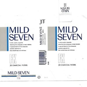 MARQUILLA MILD SEVEN 20 CIGARRILLOS INDUSTRIA DE JAPÓN SOFT