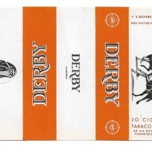 MARQUILLA DERBY 20 CIGARRILLOS INDUSTRIA DE BOLIVIA SOFT