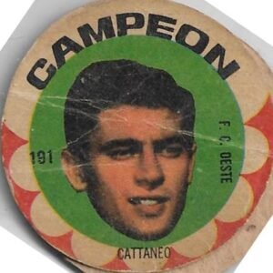 FIGURITA ARGENTINA CAMPEON 1966 CATTANEO N°191 F.C. OESTE