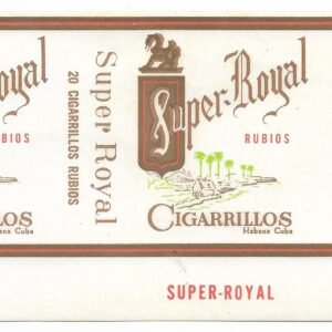 MARQUILLA SUPER ROYAL 20 CIGARRILLOS INDUSTRIA CUBANA