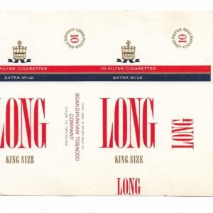 MARQUILLA LONG 10 CIGARRILLOS INDUSTRIA DE DINAMARCA