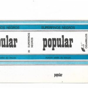 MARQUILLA POPULAR 20 CIGARRILLOS INDUSTRIA CUBANA