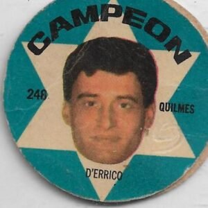 FIGURITA ARGENTINA CAMPEON 1966 D´ERRICO N°248 QUILMES
