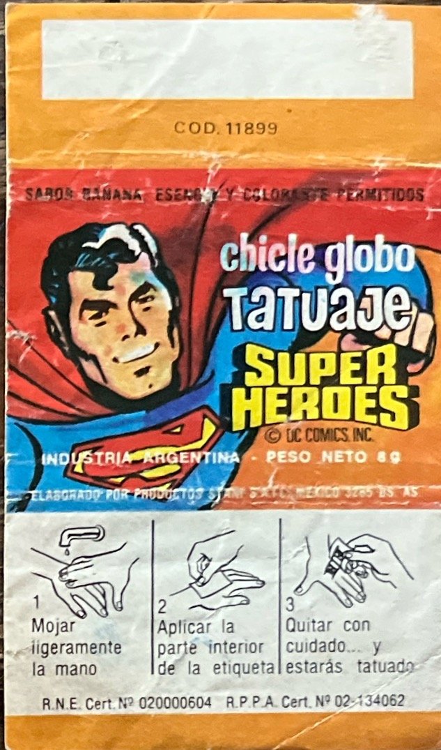 ENVOLTORIO FIGUS CHICLE STANI SUPER HEROES SHAZAM