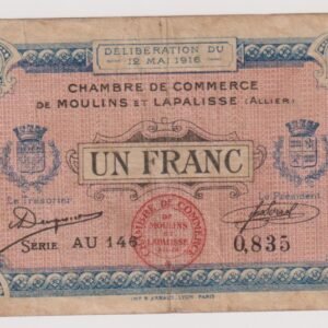FRANCIA 1 FRANC CHAMBRE DE COMERCE 1921