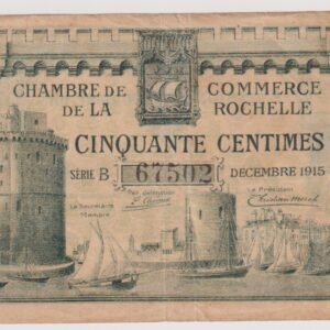 FRANCIA 50 CENTIMOS CHAMBRE DE COMERCE 1915
