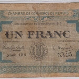FRANCIA 1 FRANC CHAMBRE DE COMERCE 1915