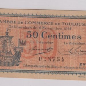 FRANCIA 50 CENTIMOS CHAMBRE DE COMERCE 1914