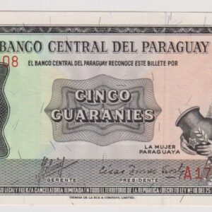 PARAGUAY 5 GUARANIES 1952 MC 211 C