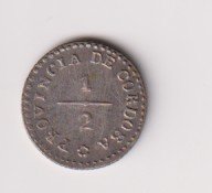 ARGENTINA CORDOBA 1/2 REAL 1854