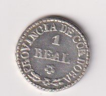 ARGENTINA CORDOBA 1 REAL 1848 XF++