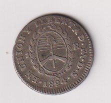 ARGENTINA LA RIOJA 1 REAL 1824 XF+ - Imagen 2