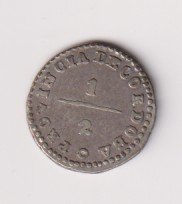 ARGENTINA CORDOBA 1/2 REAL 1851 XF