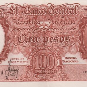 ARGENTINA MONEDA NACIONAL REPOSICION 100 PESOS BOT 2077 XF+/AU