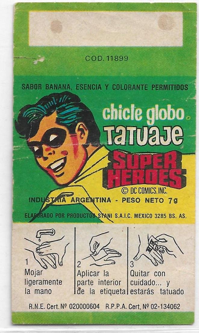ENVOLTORIO FIGUS CHICLE STANI SUPER HEROES FLASH