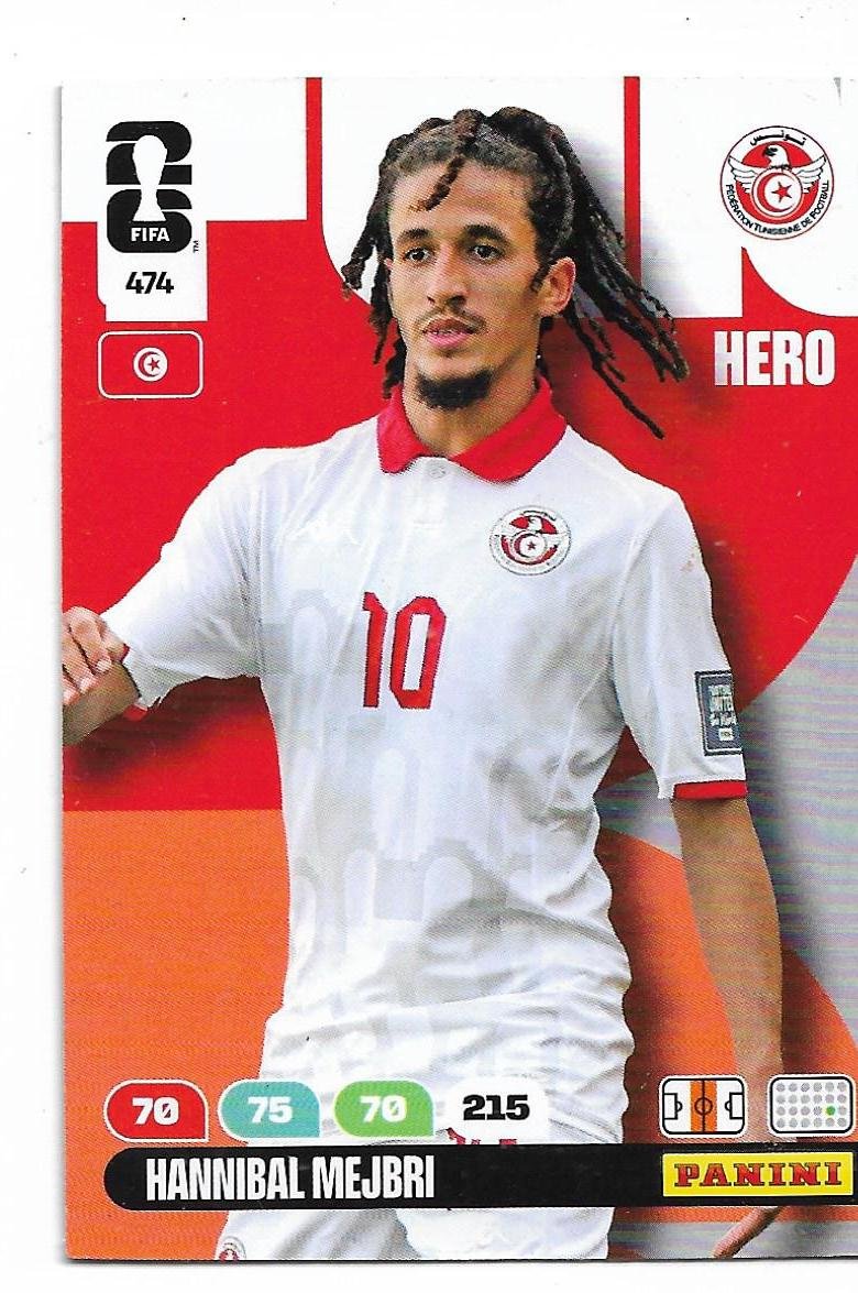 ADRENALYN OFFICIAL TRADING CARDS MUNDIAL 2026 HANNIBAL MEJBRI N°474