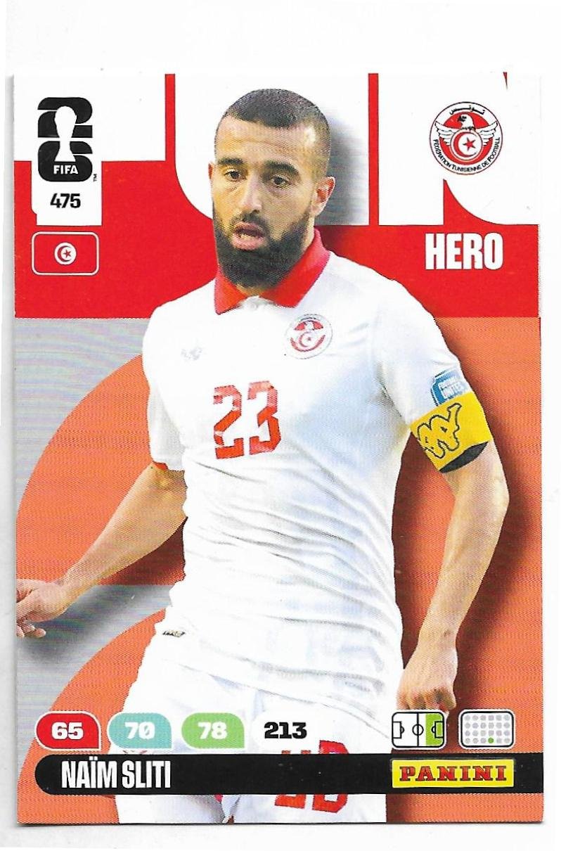 ADRENALYN OFFICIAL TRADING CARDS MUNDIAL 2026 NAIM SLITI N°475