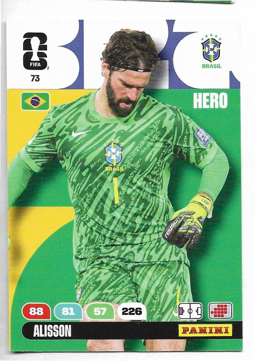 ADRENALYN OFFICIAL TRADING CARDS MUNDIAL 2026 ALISSON N°73