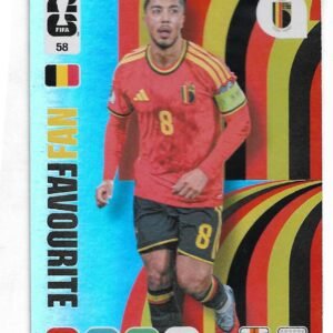 ADRENALYN OFFICIAL TRADING CARDS MUNDIAL 2026 FAN YOURI TIELEMANS N°58