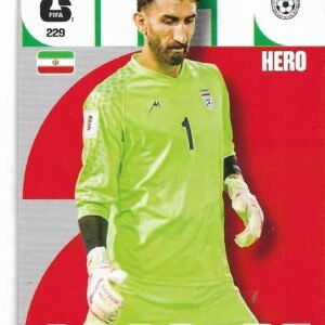 ADRENALYN OFFICIAL TRADING CARDS MUNDIAL 2026 ALIREZA BEIRANVAND N°229