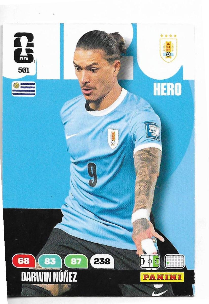 ADRENALYN OFFICIAL TRADING CARDS MUNDIAL 2026 DARWIN NÚÑEZ N°501