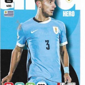 ADRENALYN OFFICIAL TRADING CARDS MUNDIAL 2026 SEBASTIÁN CÁCERES N°495
