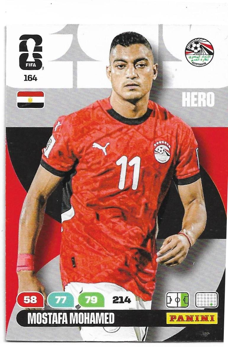 ADRENALYN OFFICIAL TRADING CARDS MUNDIAL 2026 MOSTAFA MOHAMED N°164
