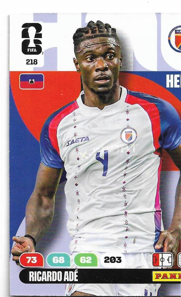 ADRENALYN OFFICIAL TRADING CARDS MUNDIAL 2026 RICARDO ADÉ N°218
