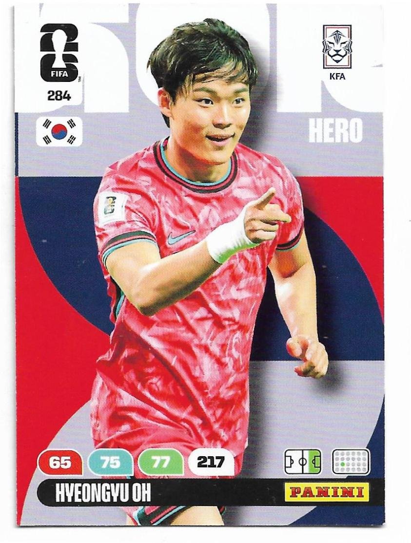 ADRENALYN OFFICIAL TRADING CARDS MUNDIAL 2026 HYEONGYO OH N°264