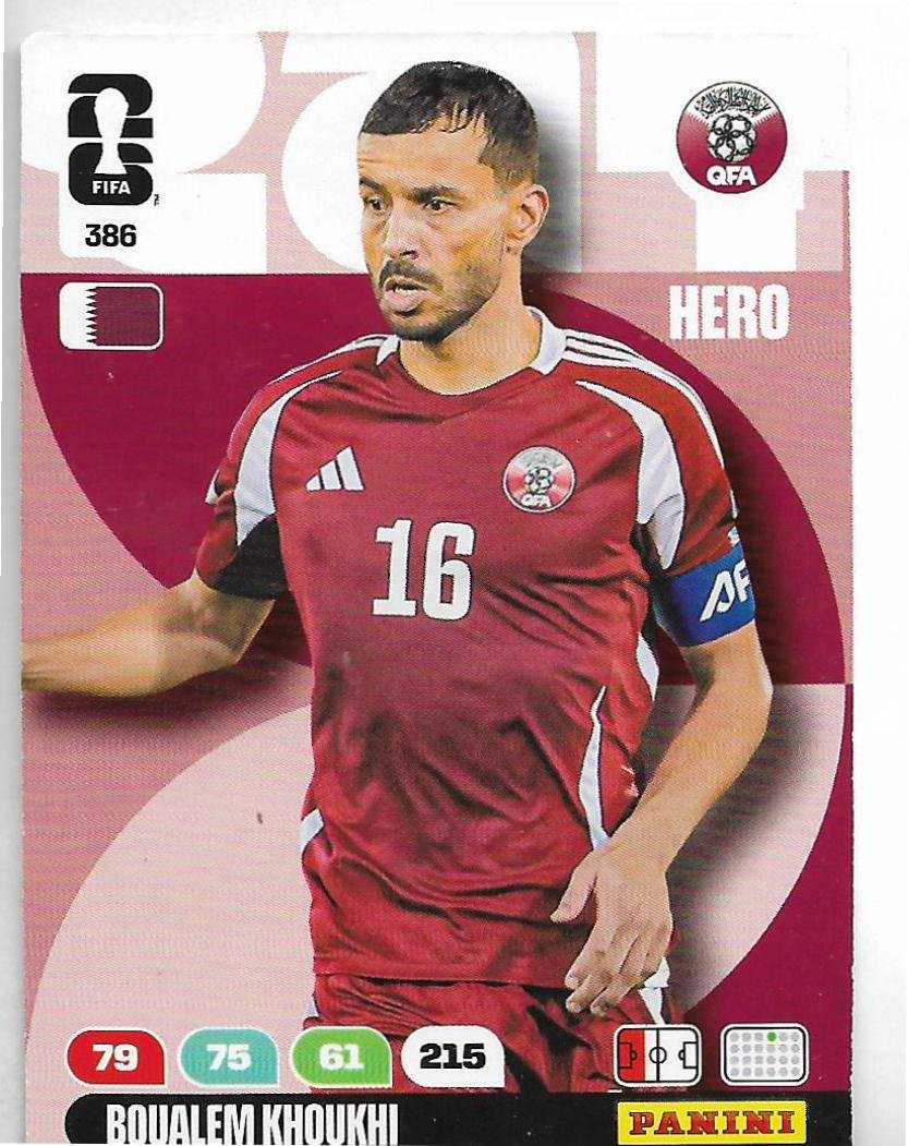 ADRENALYN OFFICIAL TRADING CARDS MUNDIAL 2026 BOUALEM KHOUKHI N°386