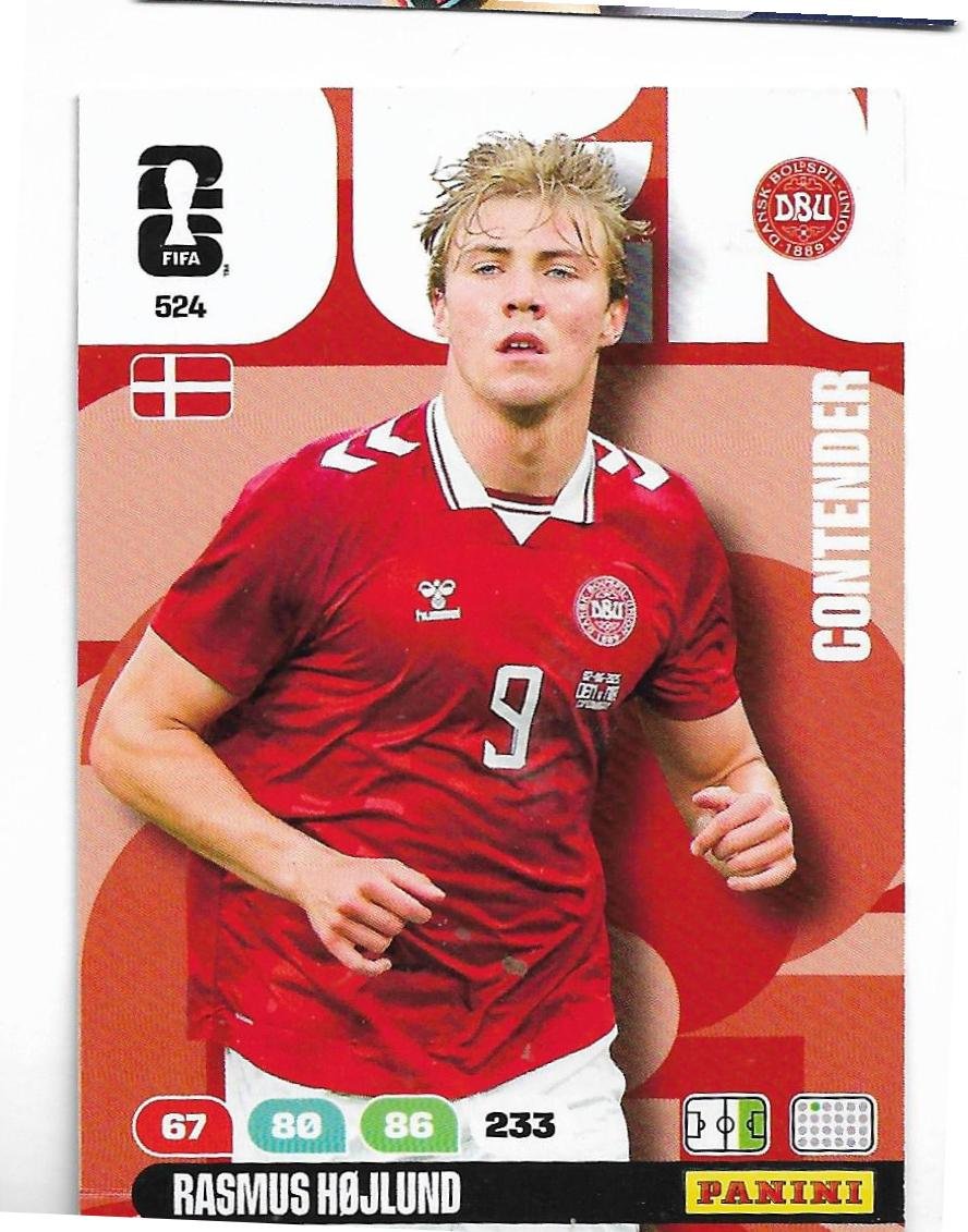 ADRENALYN OFFICIAL TRADING CARDS MUNDIAL 2026 RASMUS HOJLUND N°524