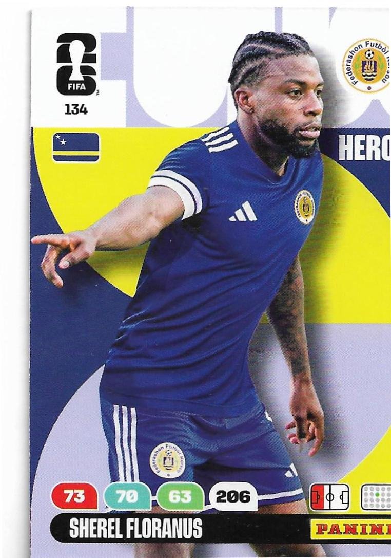 ADRENALYN OFFICIAL TRADING CARDS MUNDIAL 2026 SHEREL FLORANUS N°134