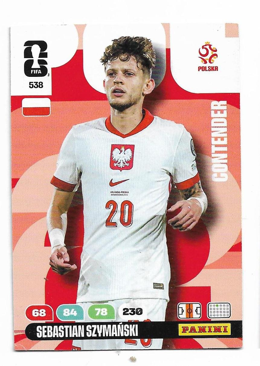 ADRENALYN OFFICIAL TRADING CARDS MUNDIAL 2026 SEBANTIAN SZYMANSKI N° 538