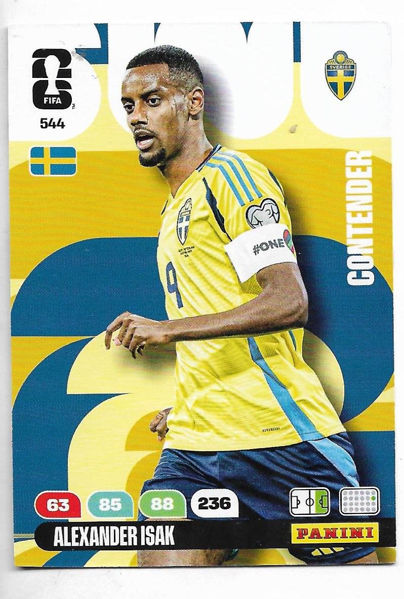ADRENALYN OFFICIAL TRADING CARDS MUNDIAL 2026 ALEXANDER ISAK N°544