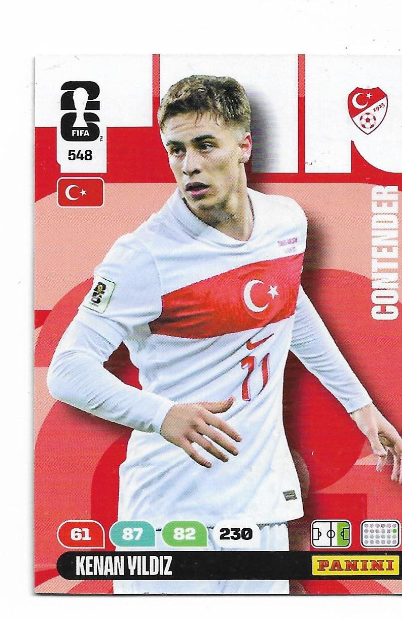 ADRENALYN OFFICIAL TRADING CARDS MUNDIAL 2026 KENAN VILDIZ N°548