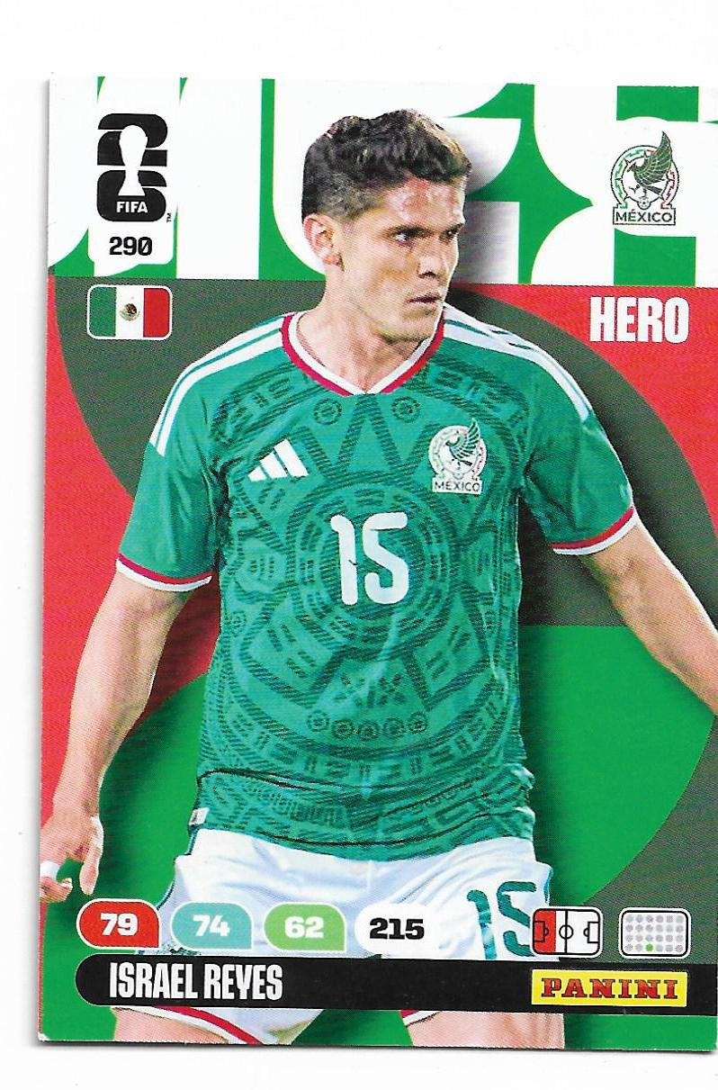 ADRENALYN OFFICIAL TRADING CARDS MUNDIAL 2026 ISRAEL REYES  N°290
