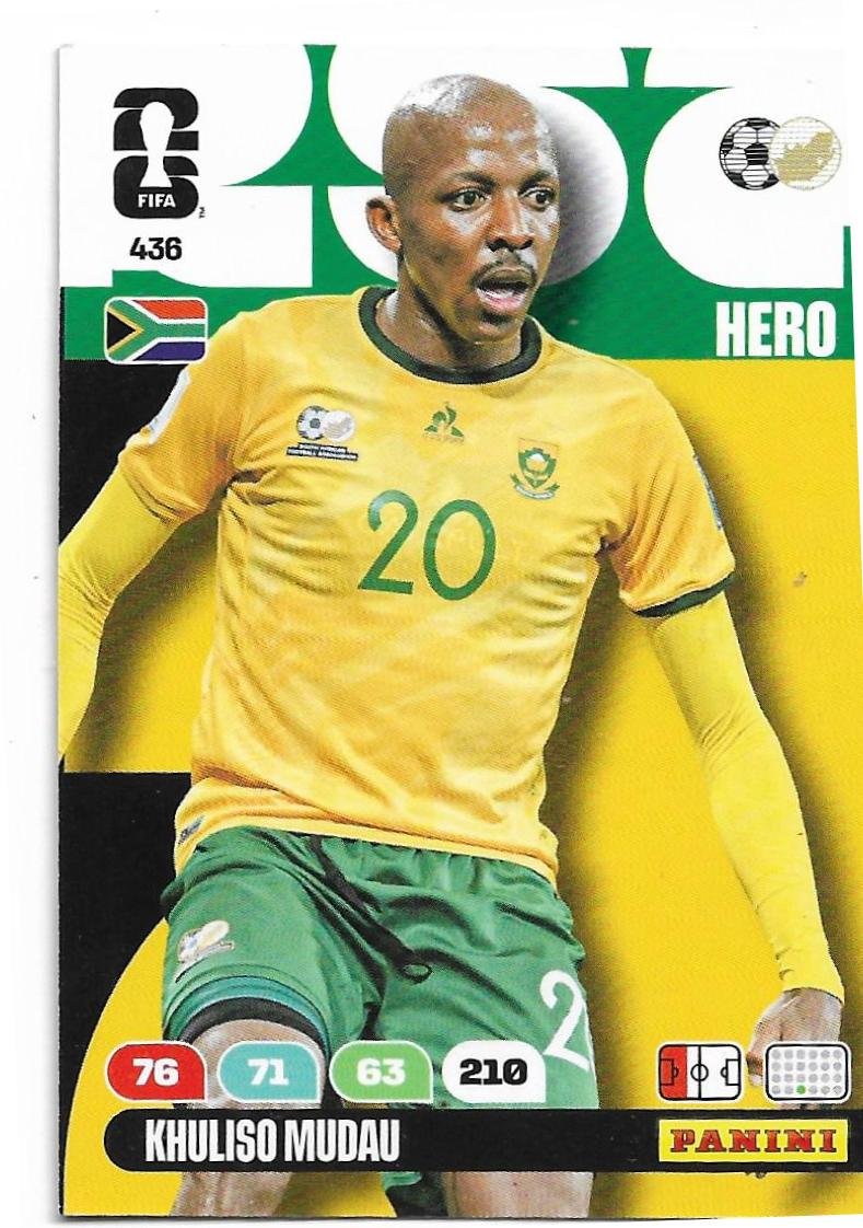 ADRENALYN OFFICIAL TRADING CARDS MUNDIAL 2026 KHULISO MUDAU N°436