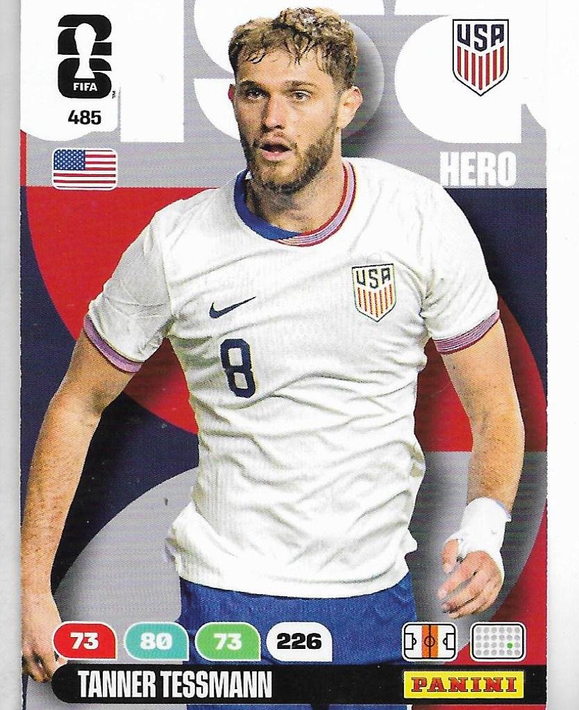 ADRENALYN OFFICIAL TRADING CARDS MUNDIAL 2026 TANNER TESSMANN N°485