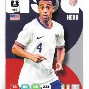 ADRENALYN OFFICIAL TRADING CARDS MUNDIAL 2026 TYLER ADAMS N°486