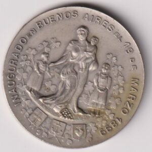 MEDALLA ASILO DE HUERFANOS ASOCIACION CATOLICA IRLANDESA 1899