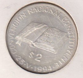 ARGENTINA PROOF CONSTITUYENTE 2 PESOS PLATA