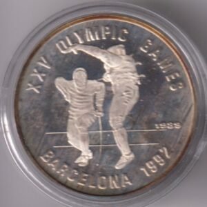 CAMBOYA Moneda Plata 20 Rieles 1992 FIFA WORLD CAP 1994