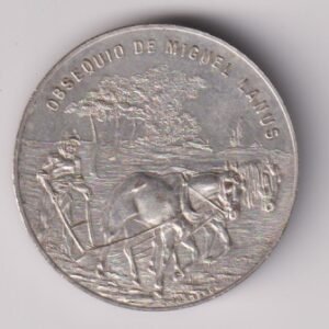 MEDALLA SOCIEDAD RURAL ARGENTINA 1895 MIGUEL LANUS