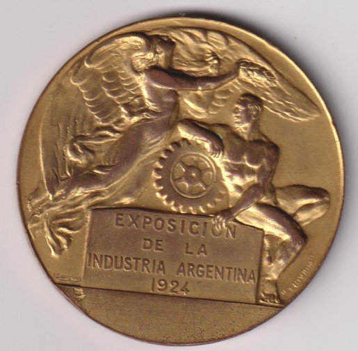 MEDALLA UNION INDUSTRIAL 1924 - Imagen 2