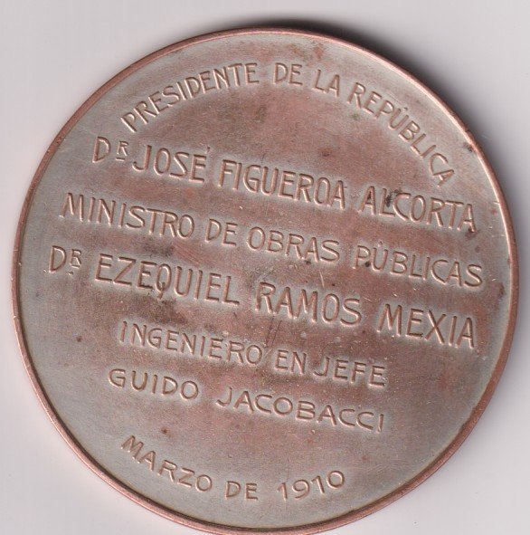 MEDALLA FERROCARRIL PATAGONICO 1910 SAN ANTONIO A NAHUEL HUAPI - Imagen 2