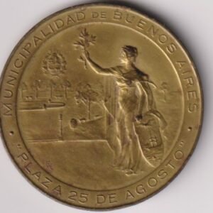 MEDALLA CHACARITA PLAZA 25 DE AGOSTO 1925