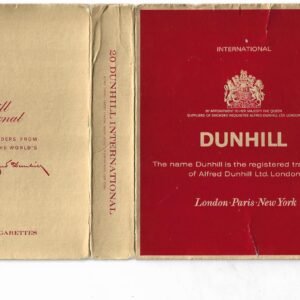 MARQUILLA DUNHILL 20 CIGARRILLOS SUDÁFRICA