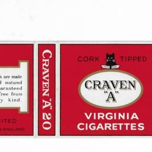 MARQUILLA CRAVEN "A" 20 CIGARRILLOS BÉLGICA
