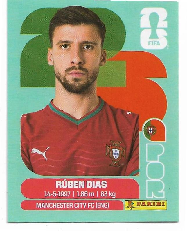 FIGURITAS FIFA MUNDIAL 2026 RÚBEN DIAS POR 4